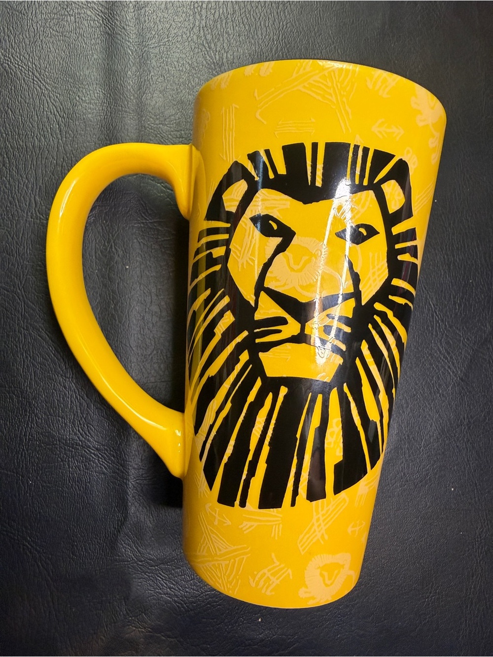 Disney The Lion King Yellow Tall Latte Mug - Mufasa Simba Tribal Print